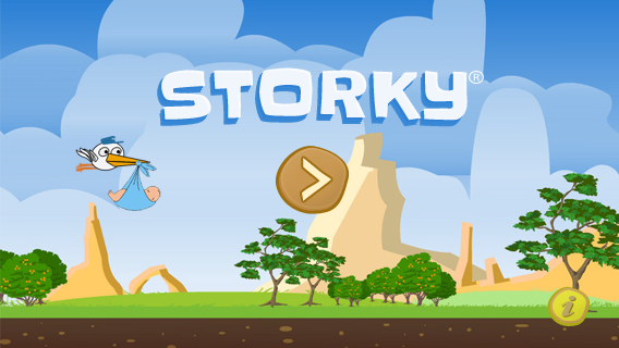 Illustrations, Storky - Start screen